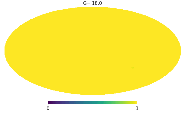 Animated DR3 Survey Selection Function on HEALPix order 5